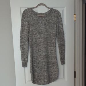 LOFT Gray Knit Sweater Dress
